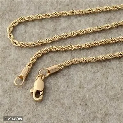 Alluring Golden Brass Chain For Men-thumb2