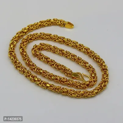 One Gram Gold Plated Chain (MG115 C) Gold-plated Plated Brass Chain (20 Inch)Water And Sweat Proof Jawellery-thumb5