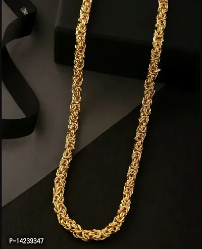 Gold plated Chain For Boys / Man Gold-plated Plated Stainless Steel, Alloy Chain Gold-plated Plated Alloy Chain (20 Inch)Water And Sweat Proof Jawellery-thumb3