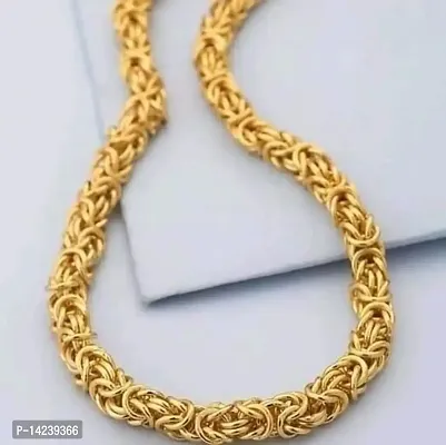 Gold New Trending Chain Gold-plated Plated Brass Chain (20 Inch)Water And Sweat Proof Jawellery-thumb0