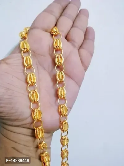 1 Gram Gold plated Chain For Boys and Man Gold-plated Plated Alloy Chain (20 Inch)Water And Sweat Proof Jawellery-thumb3