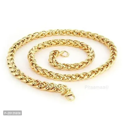 Alluring Golden Brass Chain For Men-thumb4