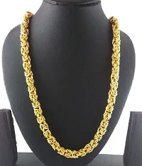 One Gram Gold Plated Brass Chain  for men Gold-plated Plated Brass Chain (20 Inch)Water And Sweat Proof Jawellery-thumb2