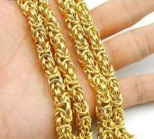 Gold plated 1 Gram  Chain For Boys and Man Gold-plated Alloy Chain (20 Inch)Water And Sweat Proof Jawellery-thumb1
