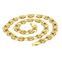 1 Gram Gold plated Chain For Boys and Man Gold-plated Plated Alloy Chain (20 Inch)Water And Sweat Proof Jawellery-thumb3