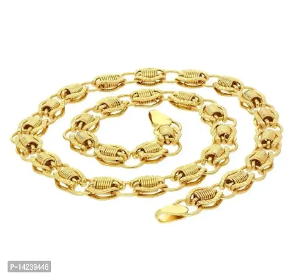 1 Gram Gold plated Chain For Boys and Man Gold-plated Plated Alloy Chain (20 Inch)Water And Sweat Proof Jawellery-thumb4