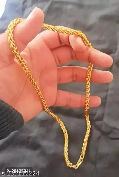 Alluring Golden Brass Chain For Men-thumb4