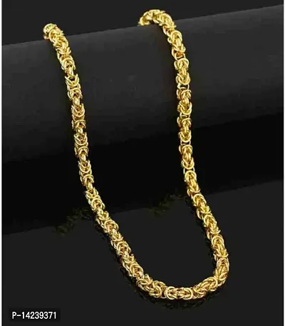 Designer Latest Chain Necklace With Lobster Clasp Fashionable Most Popular Beautiful Chain for Men, Women, Boy, Girls, Husband, Wife Gold Chain (20 Inch)Water And Sweat Proof Jawellery-thumb0