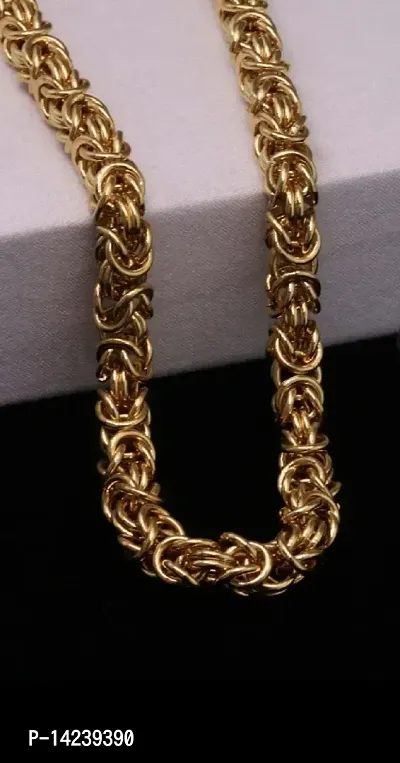 One Gram Gold Plated Chain  (MG607 C) Gold-plated Plated Brass Chain (20 Inch)Water And Sweat Proof Jawellery-thumb2