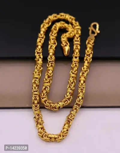 New Design Elegant Top Trending Gold-plated Plated Brass Chain (20 Inch)Water And Sweat Proof Jawellery-thumb2