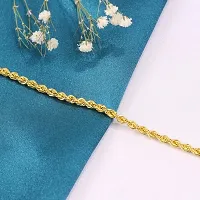 Gold plated 1 Gram  Chain For Boys and Man Gold-plated Alloy Chain (23 Inch)Water And Sweat Proof Jawellery-thumb1