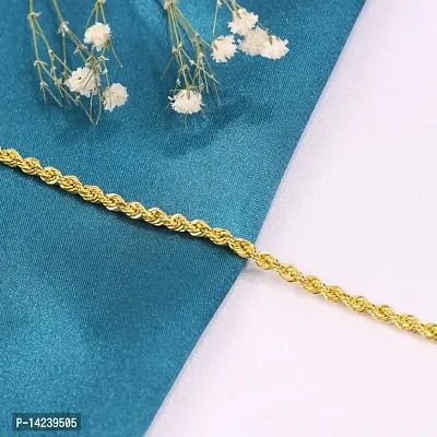 Gold plated 1 Gram  Chain For Boys and Man Gold-plated Alloy Chain (23 Inch)Water And Sweat Proof Jawellery-thumb2