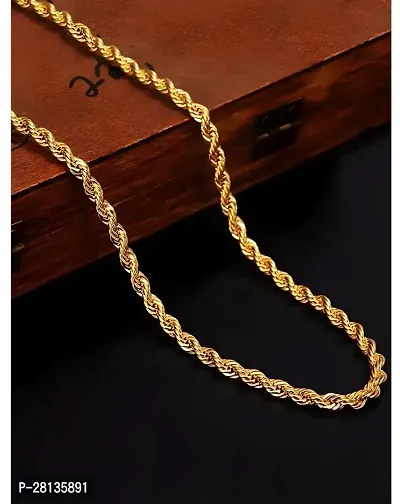 Alluring Golden Brass Chain For Men-thumb3