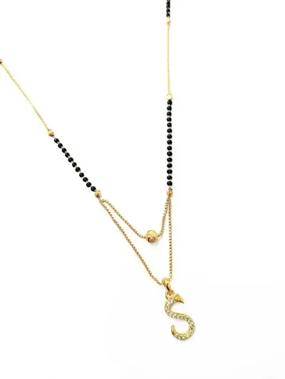 Trendy Alloy Mangalsutra with design of letter S