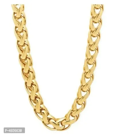Trendy Stylish Alloy Gold Plated Chain for Men-thumb0