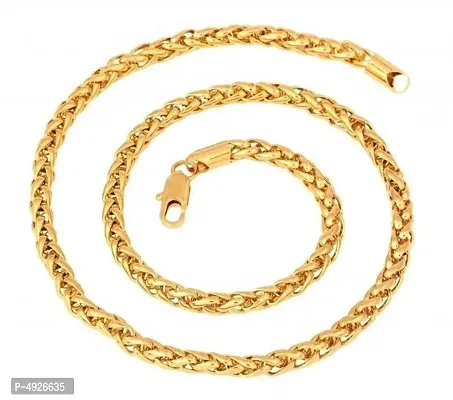 Trendy Stylish Alloy Gold Plated Chain for Men-thumb0