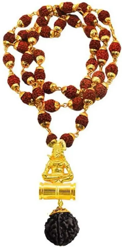 Trendy Designer Alloy Gold Plated Traditional Rudraksh Chain