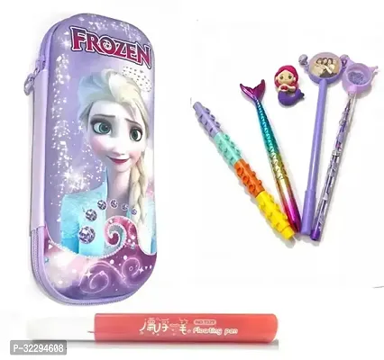 Stylish Printed Pencil Box for Kids with Pen-thumb0