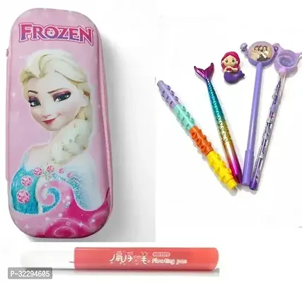 Stylish Printed Pencil Box for Kids with Pen-thumb0