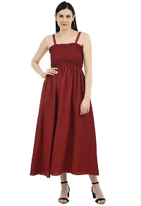 Stylish Crepe Knee Length A-Line Dress For Women-thumb1