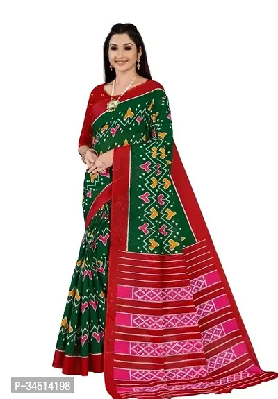 Beautiful Cotton Saree With Blouse Piece-thumb0