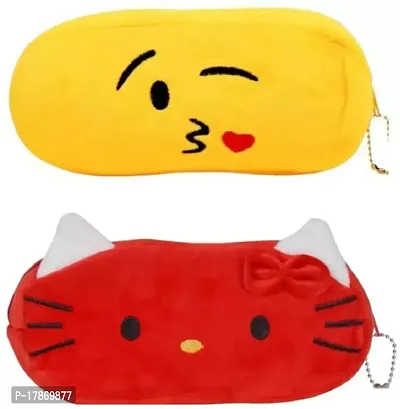 Classic Girls Yellow, Red Pencil Pouch Box  (Pack Of 2)