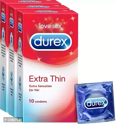 Durex Extra Thin Condom - 10s Pack of 3