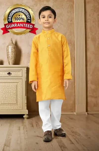 Stylish Cotton Blend Kurta Sets For Boys