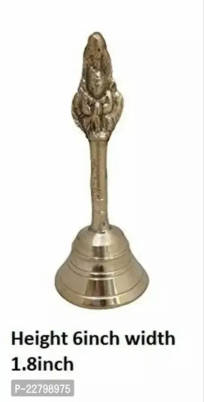 Brass Hand Golden GARUD Bell - Ritual Bell for Home, Temple - PUJA Bell/GHANTI Height 6inch width 1.8inch