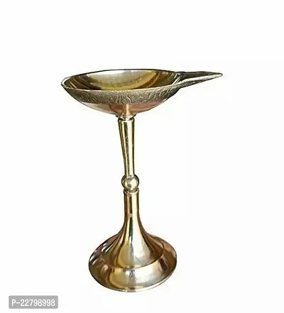 Oil Diya Brass Stand Diya Height 5.5inch-thumb0