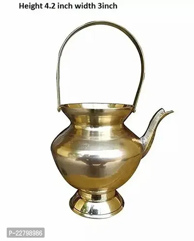 Pure Brass kamandal (H-4 INCH Gold)Height 4.2 inch width 3inch