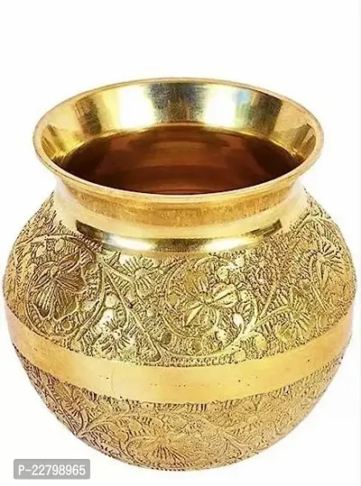 Metal Works Golden Plated Kalash Lota for Pooja/Gangajal/Water/Gangotri Small