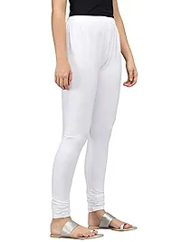 Thread Plus Women's Skinny Fit Churidar Length Leggings for Women (Color-White)-thumb3