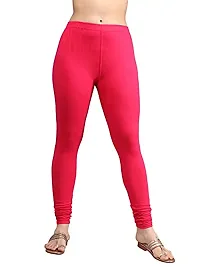 Thread Plus Women's Skinny Fit Churidar Length Leggings for Women (Color- Magenta)-thumb1