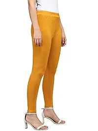 Thread Plus Women's Skinny Fit Ankle Length Leggings (Color- Mustard Yellow)-thumb2