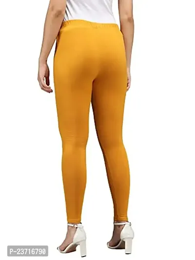 Thread Plus Women's Skinny Fit Ankle Length Leggings (Color- Mustard Yellow)-thumb5