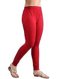 Thread Plus Women's Skinny Fit Churidar Length Leggings for Women (Color- Maroon)-thumb3