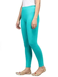 Thread Plus Women's Skinny Fit Ankle Length Leggings (Color- Rama Green)-thumb2