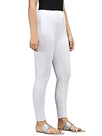 Thread Plus Women's Skinny Fit Ankle Length Leggings (Color-Off White)-thumb3