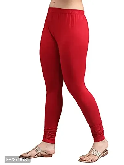 Thread Plus Women's Skinny Fit Churidar Length Leggings for Women (Color- Maroon)-thumb3