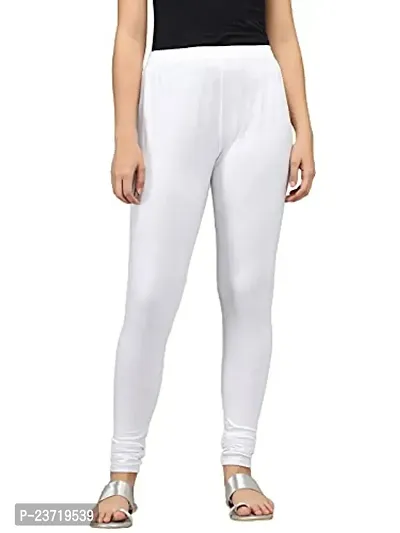 Thread Plus Women's Skinny Fit Churidar Length Leggings for Women (Color-White)-thumb0