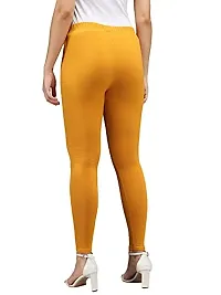 Thread Plus Women's Skinny Fit Ankle Length Leggings (Color- Mustard Yellow)-thumb4