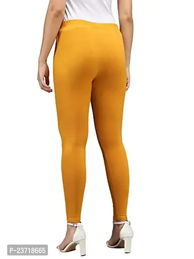 Thread Plus Women's Skinny Fit Ankle Length Leggings (Color- Mustard Yellow)-thumb5