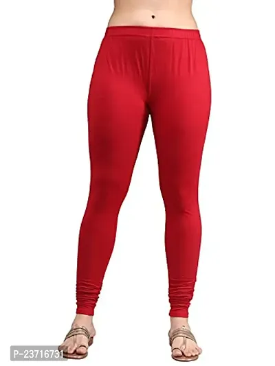 Thread Plus Women's Skinny Fit Churidar Length Leggings for Women (Color- Maroon)