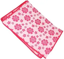 Click@me Saree Cover Storage Front Transparent Window Non Woven Cloth Wardrobe Bag Organizer Pink (Pack of 3)-thumb2