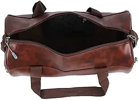 Generic faux leather 24 Cms Duffle Bag(Duffle Bag for Men  Women_dark brown)-thumb1