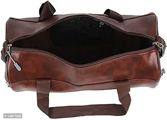 Generic faux leather 24 Cms Duffle Bag(Duffle Bag for Men  Women_dark brown)-thumb2