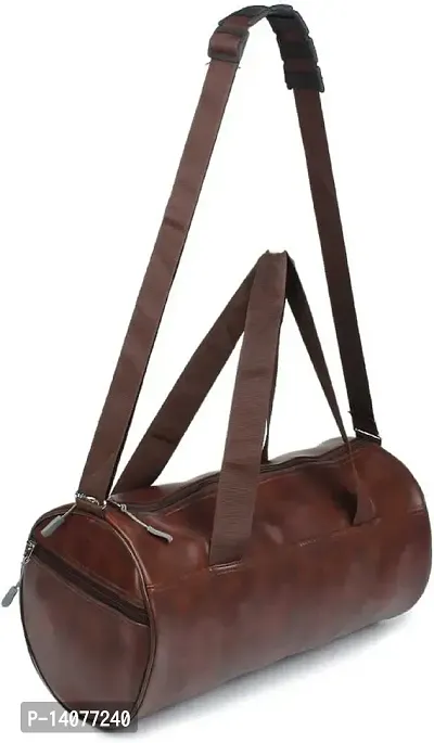 Generic faux leather 24 Cms Duffle Bag(Duffle Bag for Men  Women_dark brown)