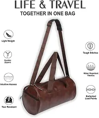 Generic faux leather 30 Cms Duffle Bag(Duffle Bag for Men  Women_Brown)-thumb2