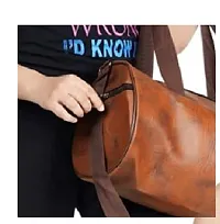 Generic faux leather 30 Cms Duffle Bag(Duffle Bag for Men  Women_Brown)-thumb4